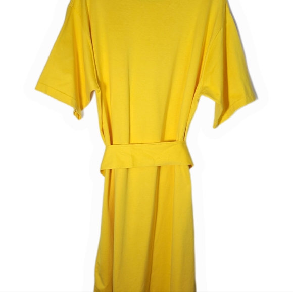 Lands End yellow pocket tee dress with sash Size XL - Picture 4 of 7